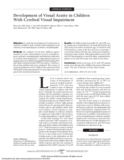 Development of Visual Acuity in Children With Cerebral Visual Impairment