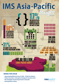 IMS Asia-Pacific Insight INSIDE THIS ISSUE