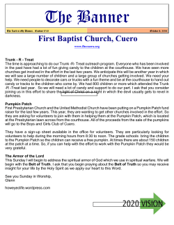 The Banner First Baptist Church, Cuero www.fbccuero.org
