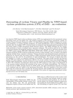 Forecasting of cyclone Viyaru and Phailin by NWP-based