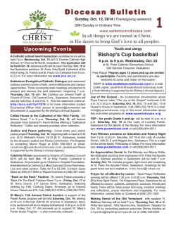 1 Diocesan Bulletin Upcoming Events