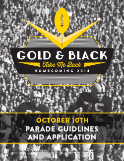 PARADE GUIDLINES AND APPLICATION OCTOBER 10TH 1
