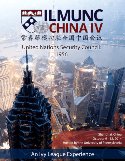 1 An Ivy League Experience United Nations Security Council: 1956