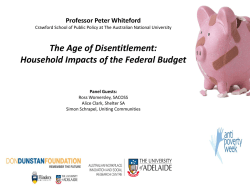 The Age of Disentitlement: Household Impacts of the Federal Budget
