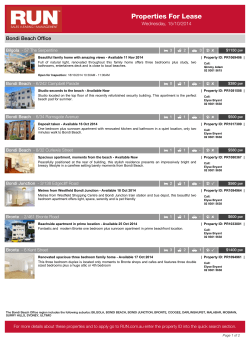 Properties For Lease Bondi Beach Office Wednesday, 15/10/2014