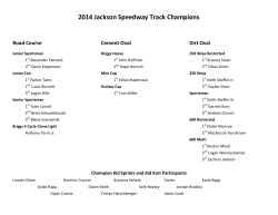 2014 Jackson Speedway Track Champions  Road Course Cement Oval