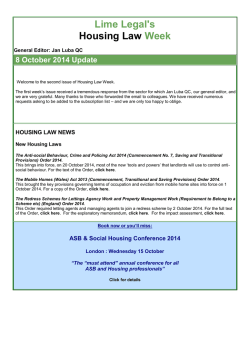 Lime Legal's Week Housing Law