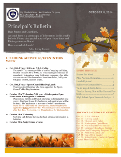 Principal’s Bulletin OCTOBER 8, 2014