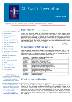 St. Paul’s Newsletter Dear Parents –  Page 1