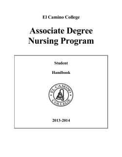 Associate Degree Nursing Program El Camino College Student