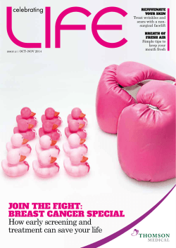 join the fight: breast cancer special How early screening and