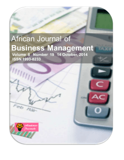 African Journal of Business Management ISSN 1993-8233