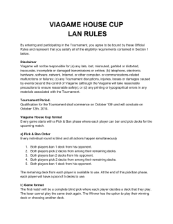 VIAGAME HOUSE CUP LAN RULES