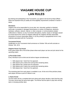 VIAGAME HOUSE CUP LAN RULES