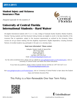University of Central Florida International Students - Hard Waiver