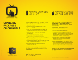 ChaNgINg Making changes via illico via oUR weBsiTe