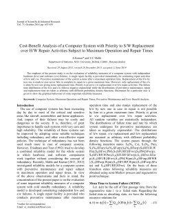 Cost-Benefit Analysis of a Computer System with Priority to S/W... over H/W Repair Activities Subject to Maximum Operation and Repair...