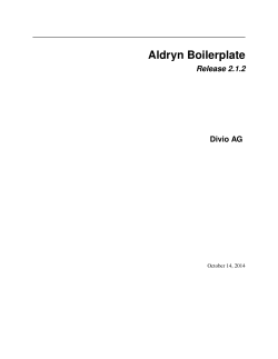 Aldryn Boilerplate Release 2.1.2 Divio AG October 14, 2014