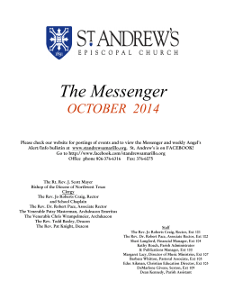 The Messenger OCTOBER  2014