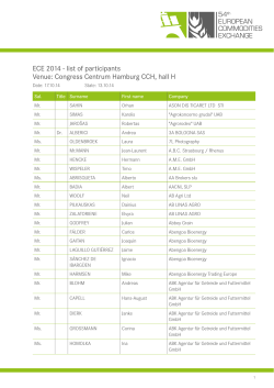 ECE 2014 - list of participants