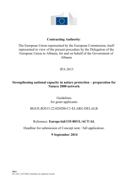 Contracting Authority The European Union represented by the European Commission, itself