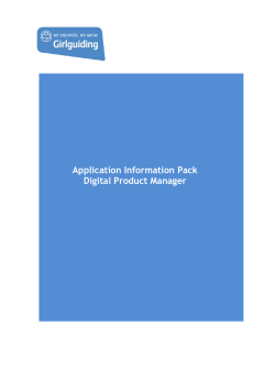 Application Information Pack Digital Product Manager