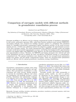 Comparison of surrogate models with diﬀerent methods in groundwater remediation process