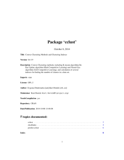 Package ‘cclust’ October 8, 2014