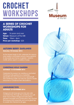 crochet  WORKSHOPS A SERIES OF CROCHET