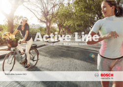 Active Line 1000 plans. All within reach. Bosch eBike Systems 2015