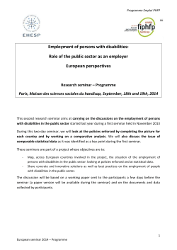 Employment of persons with disabilities: European perspectives