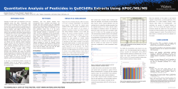 Quantitative Analysis of Pesticides in QuEChERs Extracts Using APGC/MS/MS