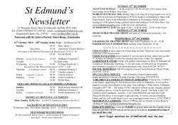 St Edmund’s Newsletter