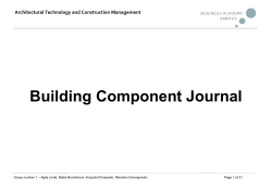 Building Component Journal Architectural Technology and Construction Management