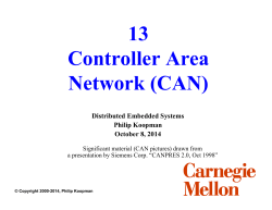 13 Controller Area Network (CAN) Distributed Embedded Systems