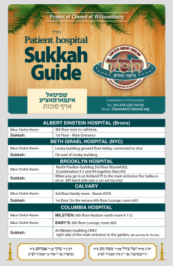 Sukkah Guide Patient hospital לאטיפש