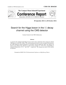 Conference Report Search for the Higgs boson in the b¯ b decay