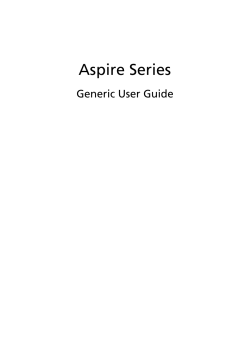 Aspire Series Generic User Guide