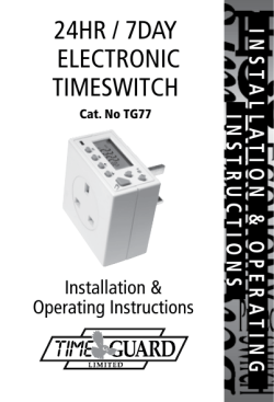 24Hr / 7Day ElEctrOnIc tIMESWItcH INST