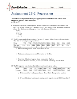 Assignment	2B-2:	Regression