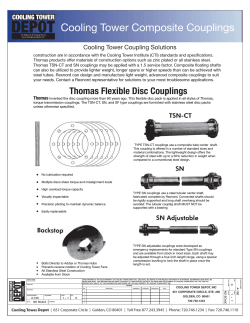 Cooling Tower Composite Couplings Cooling Tower Coupling Solutions