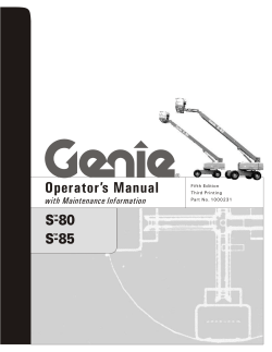 Operator’s  Manual with Maintenance Information Fifth Edition Third Printing