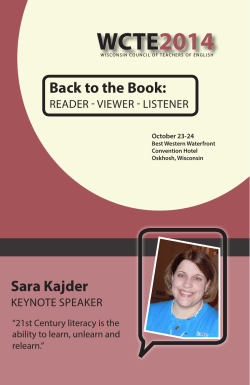 2014 WCTE Back to the Book: Sara Kajder