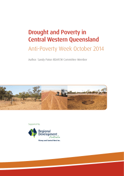 Drought and Poverty in Central Western Queensland  Anti-Poverty Week October 2014