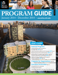 PROGRAM GUIDE January 2014 - December 2014