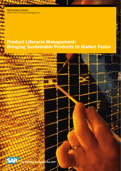 Product Lifecycle Management: Bringing Sustainable Products to Market Faster