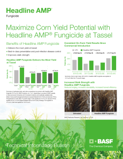 Maximize Corn Yield Potential with Headline AMP Fungicide at Tassel ®