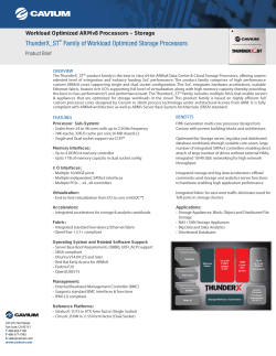 ThunderX_ST Family of Workload Optimized Storage Processors Product Brief
