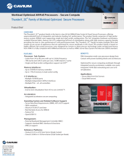 ThunderX_SC Family of Workload Optimized  Secure Processors Product Brief