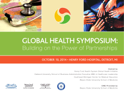 GLOBAL HEALTH SYMPOSIUM: Building on the Power of Partnerships